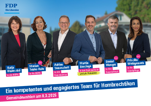FDP Hombrechtikon nominiert Team für die Wahlen 2026